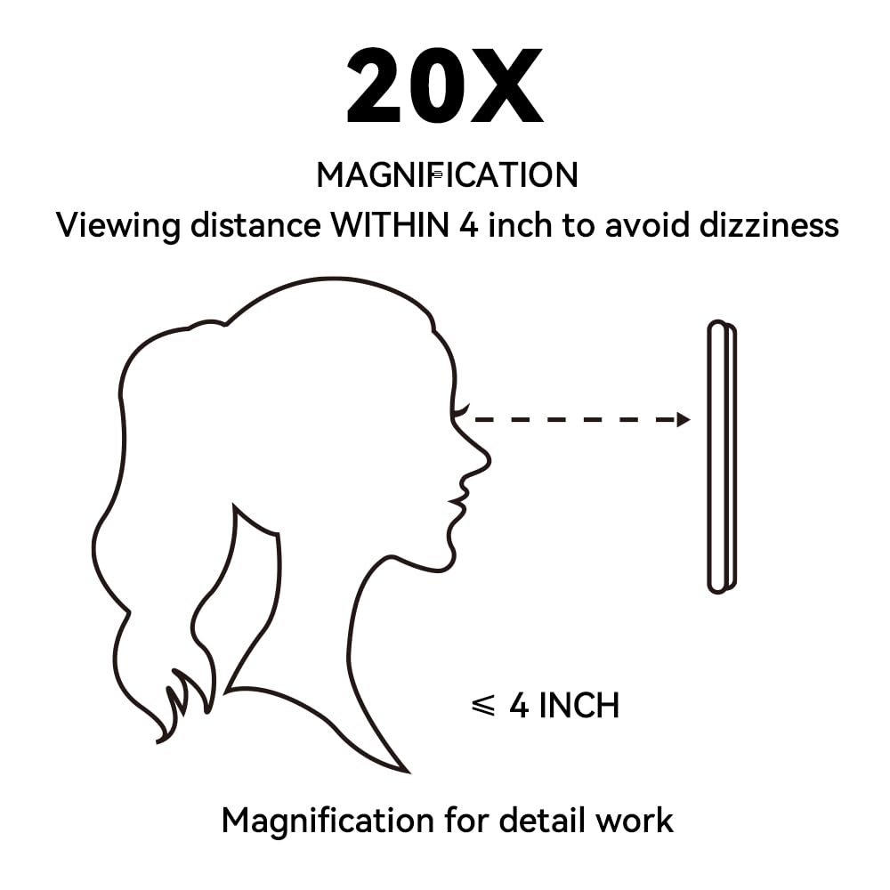 HIEEY Lighted Makeup Mirror, Hollywood Vanity Mirror with Lights, Three Color Lighting Modes, with 4in 20X Magnification Mirror, Smart Touch Control, 360°Rotation (22.8in,White)