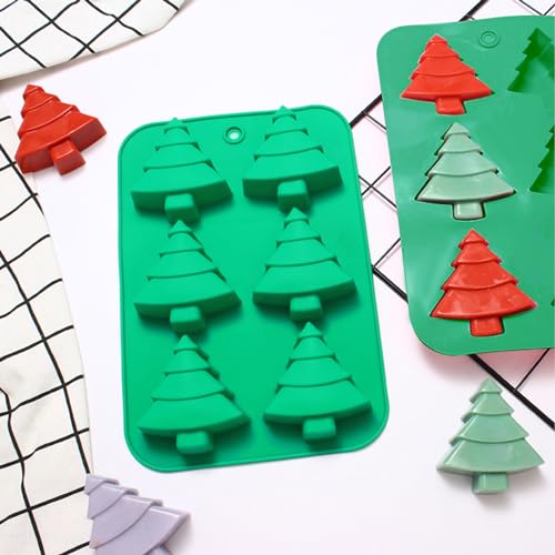 Christmas Tree Silicone Molds (2pcs) for Cake, Soap, Candy & Candles
