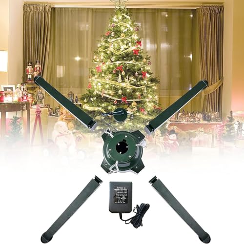 Heavy-Duty Rotating Christmas Tree Stand for Artificial Trees up to 9.8 ft