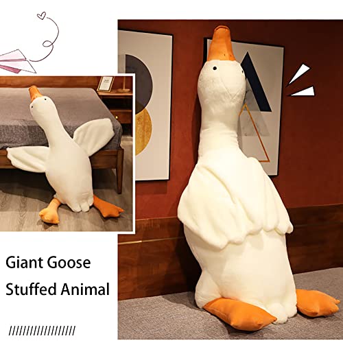 Giant White Goose Plush Pillow, 63-Inch Soft Stuffed Animal Body Pillow