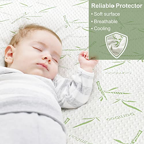 Softhour Twin XL Waterproof Bamboo Mattress Protector - Deep Pocket 5-21 Inch