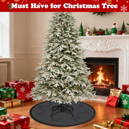 Waterproof Silicone Christmas Tree Floor Protector Mat with Raised Lip