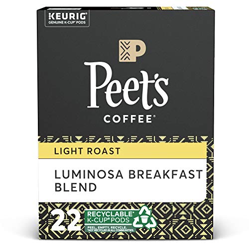 Peet¡¯s Coffee Luminosa Breakfast Blend K-Cup Coffee Pods for Keurig Brewers, Light Roast, 22 Pods