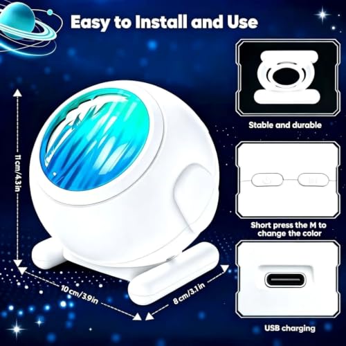 Northern Lights Galaxy Projector - LED Aurora Night Light with Remote