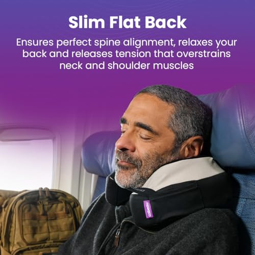 Travel Neck Pillow with 360-Degree Support | Memory Foam, Attachment Straps