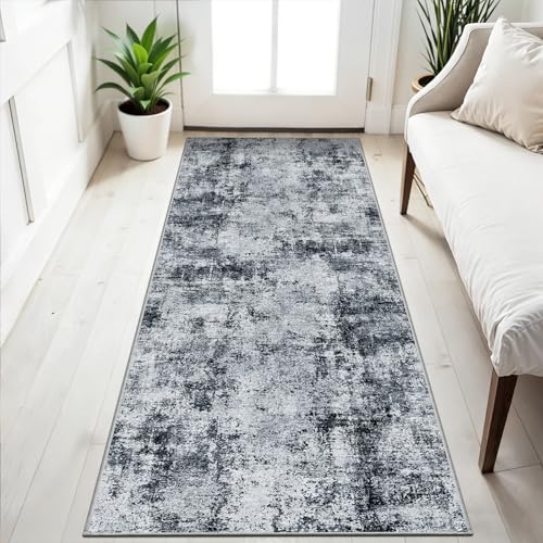 2x5 Washable Runner Rug, Non-Slip Low Pile Carpet for Hallway and Kitchen