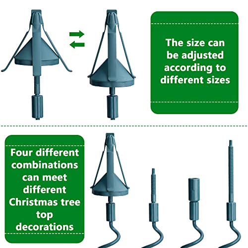 Universal Christmas Tree Topper Holder - Adjustable Twist-On Support