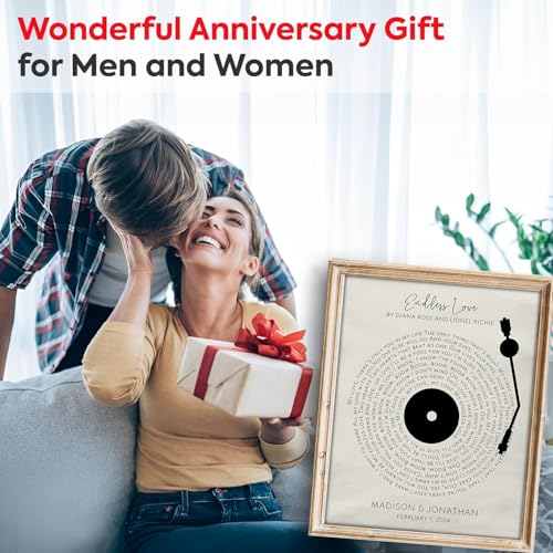 Personalized Song Lyrics Art Print Customizable Couple Wall Art
