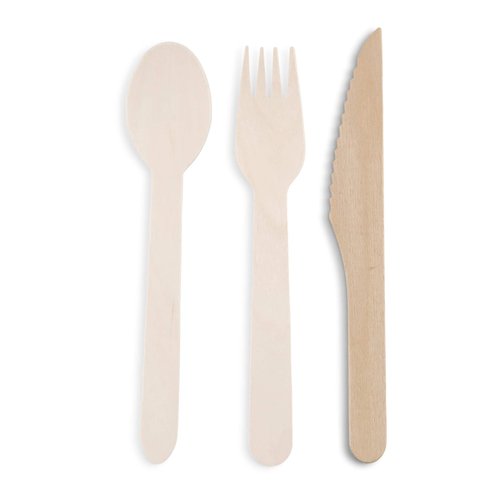 BIOZOYG Wood Knives 1000 Pcs 6.5 Inch - Disposable Wood Cutlery Eco-Friendly Biodegradable - Wooden Disposable Knives Wooden Party Utensils for Parties, Events, Weddings