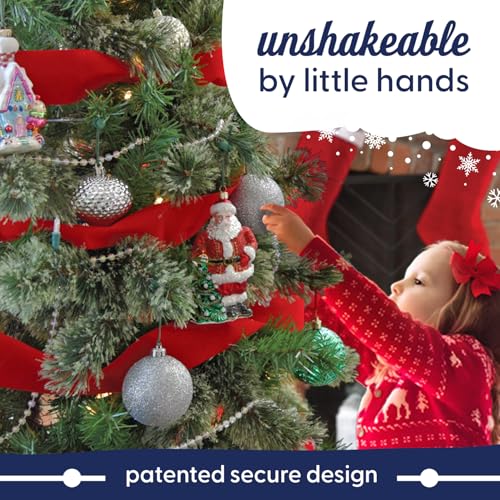 Heavy-Duty No-Slip Christmas Ornament Hooks - Green Hangers, 24 Count