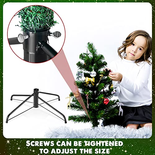 Folding Metal Christmas Tree Stand Base for Artificial Trees - 16 Inch