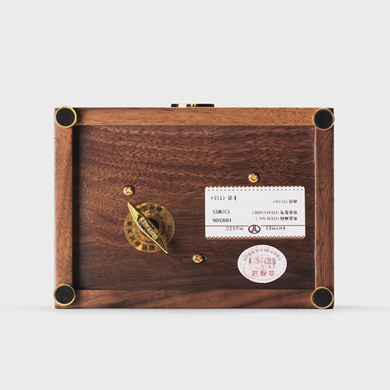 Wood Music Box with Rhymes - Handcrafted 30 Note Vintage Gift for Christmas & Birthdays