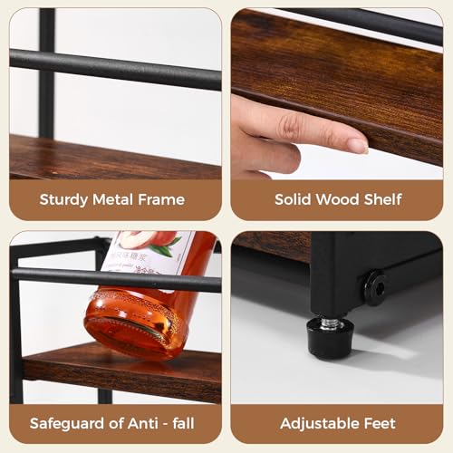 2-Tier Coffee Syrup Organizer Rack - 10-Bottle Countertop Display Stand