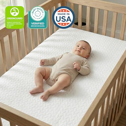 Dual-Sided 2-in-1 Baby Crib & Toddler Foam Mattress with Washable Cover