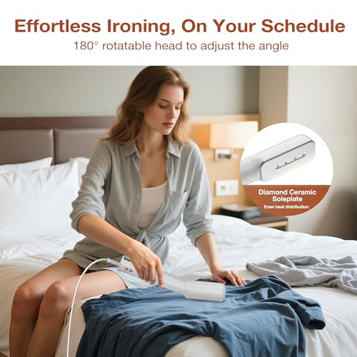 3-in-1 Portable Travel Iron & Clothes Steamer with Rotatable Head, 90ml