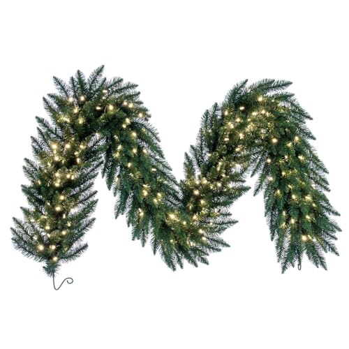 Vickerman 9 ft Camdon Fir Prelit Garland with 200 Warm White LEDs