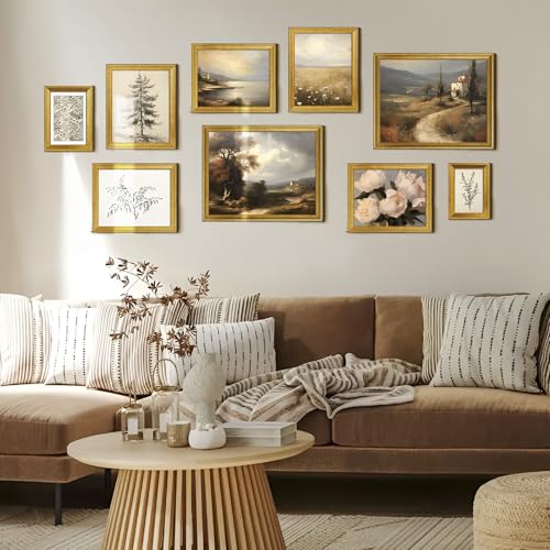 TWING 11x14 Rustic Gold Picture Frames Set of 6 — Gallery Display