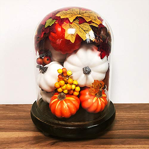 8-Piece 4-Inch Artificial White Pumpkin Set for Fall Harvest Decor