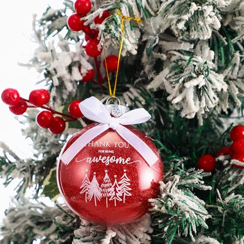 36 Pcs Christmas Ornaments Coworker Gift Glitter Balls Holiday Decorations