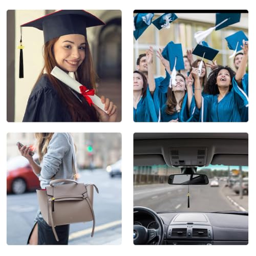 2027 Graduation Cap Tassel with Gold Year Charm, Premium Polyester Tassel