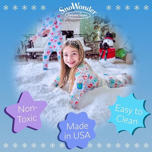 Instant Fake Snow Powder for Cloud Slime & Holiday Decor - Makes 1 Gallon