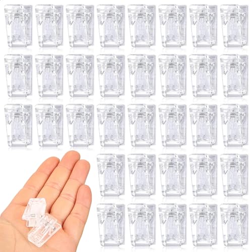 50 Pcs Mini Clear Clips for Photos, Lightweight Spring Clamps for Crafts