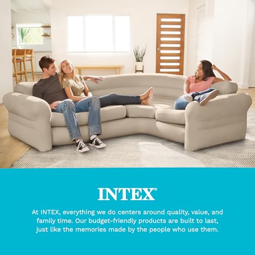 Inflatable L-Shaped Corner Sofa - 4-Seater with Deep Cushions