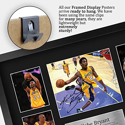 Kobe Bryant Signed 16 x 12 Inch Autograph Photo Display - Framed NBA Memorabilia