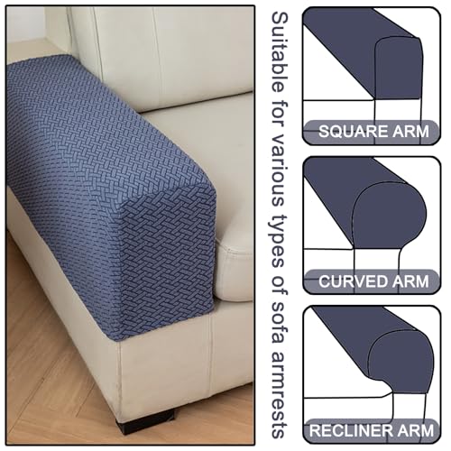 Sofa Armrest Covers Set of 2 - Stretch Polyester Protectors
