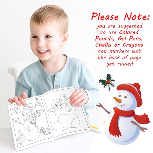 90shine 54Pcs Christmas Coloring Books Bulk for Kids — 54 Books, 6 Pages Each, Holiday Party Favors (Christmas-54pcs)