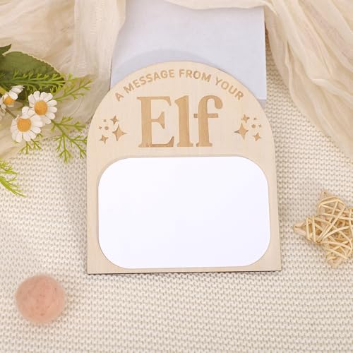 A Message From Your Elf Wooden Sign - Christmas Dry Erase Board