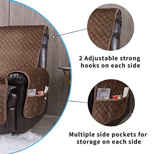 Waterproof Velvet Recliner Cover - Non-Slip Large Size 28"