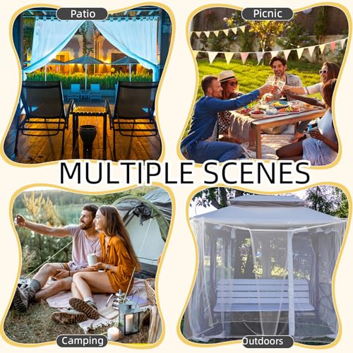 White Rectangular Bed Canopy Mosquito Net - 75 x 35.5 x 60 Inch Fine Mesh
