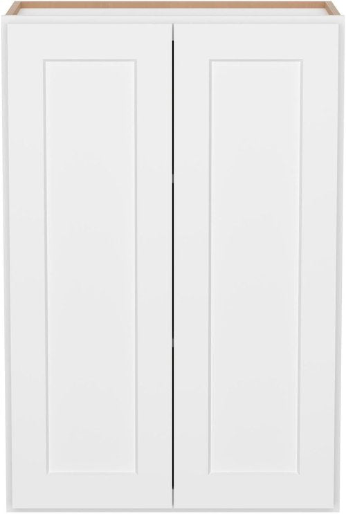 Furinno Shaker Wall Kitchen Cabinet - 2 Doors, 2 Shelves, Ready to Assemble | White, 12" D x 24" W x 36" H
