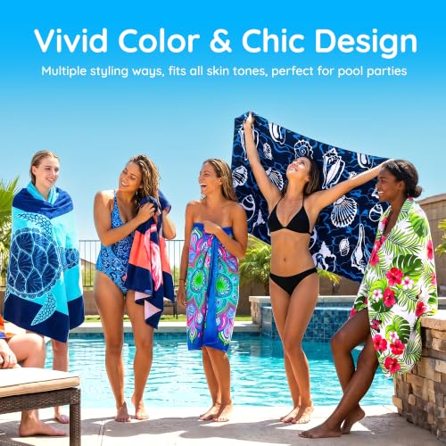 2-Pack Oversized Beach Towels, Extra Large 36x72 Soft Pool Towel Set