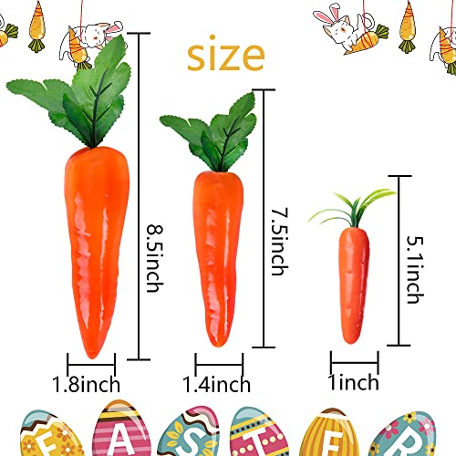 10-Piece Artificial Foam Carrot Set for Easter and Spring Home Decor