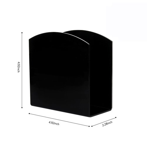 Yes!Fresh Napkin Holder Simplicity Black 2 Pack Set,Mess-Free Space Saver Upright Windproof Napkin Holders for Kitchen,Home Décor Acrylic Tissue Dispenser for Dinner Kitchen (Black 2Pack)