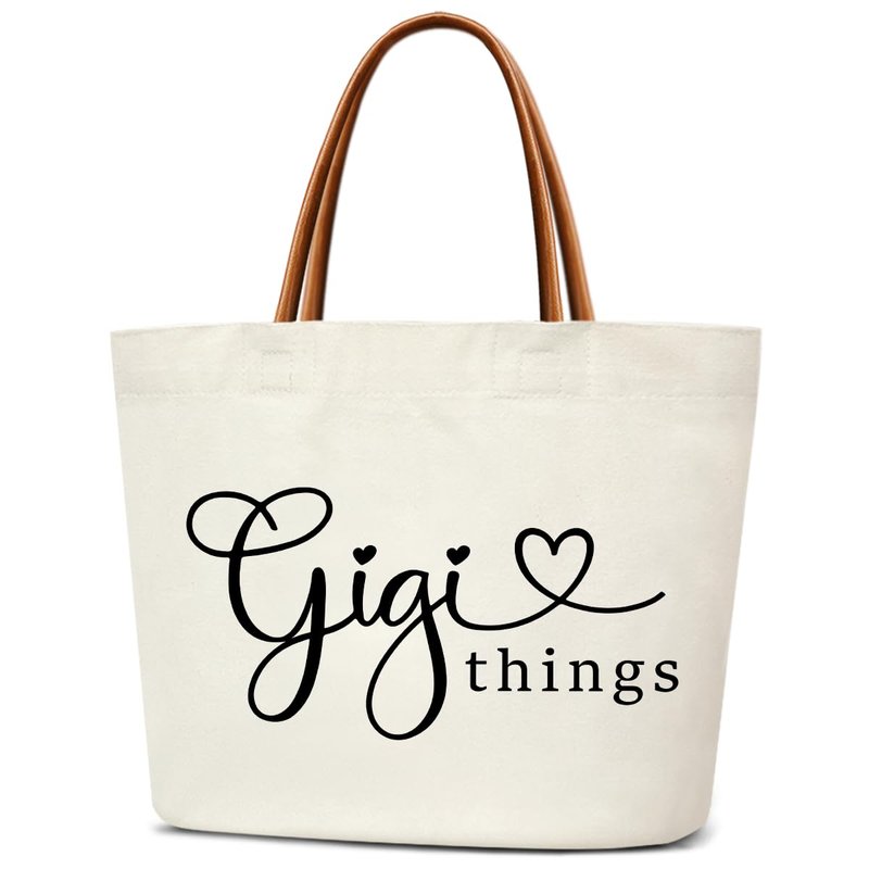 DOIUCRO Grandmother Gifts Canvas Tote Bag, Gigi Things Reusable Grocery Bags Appreciation Gifts for Mom - 04