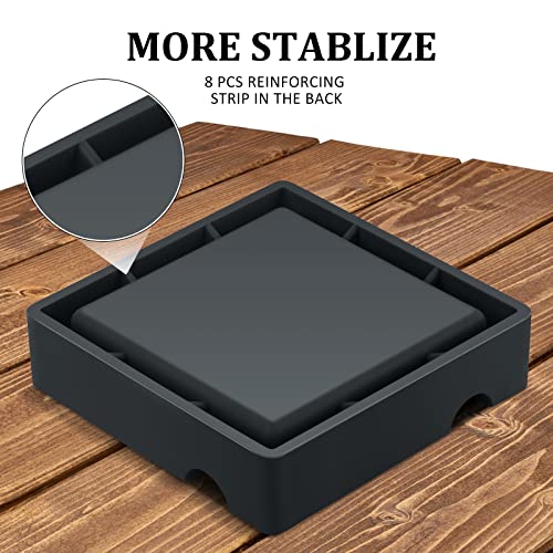 Large Silicone Cigar Ashtray for Outdoor Patio, 4-Rest Unbreakable Ash Tray