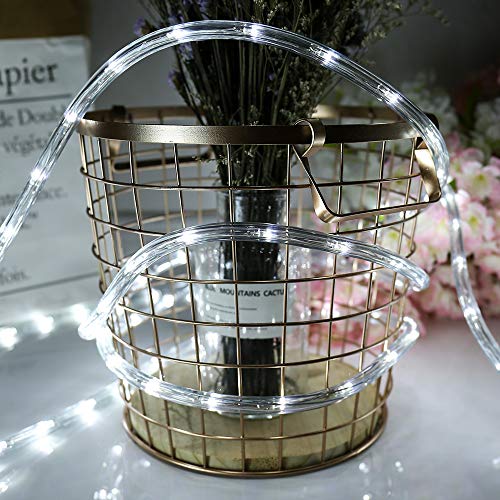 100ft LED Rope Lights, IP65 Waterproof Connectable White LED Lighting