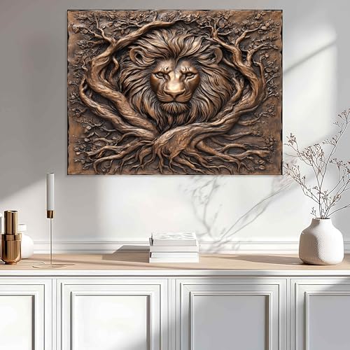 Rustic Copper Wall Art Panel - Handmade UV-Printed Decorative Decor