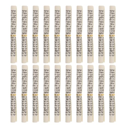 20pcs Mezuzah Scrolls, 2.95-inch Hebrew Door Blessing Parchment for Home