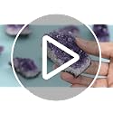 Natural Amethyst Quartz Crystal Cluster Geode Specimen, 1-2 Inch