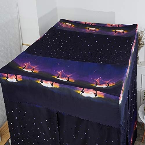 4-Corner Post Bed Canopy Curtain - Twin Size Black Polyester Bed Drape