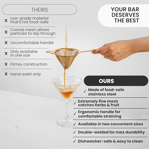 A Bar Above Stainless Steel Conical Mesh Cocktail Strainer - Regular Size