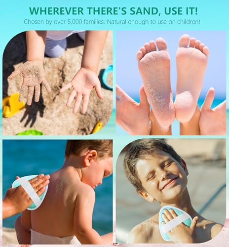 Triangle Beach Sand Remover Mitt - Quick-Dry Sand Eraser for Family