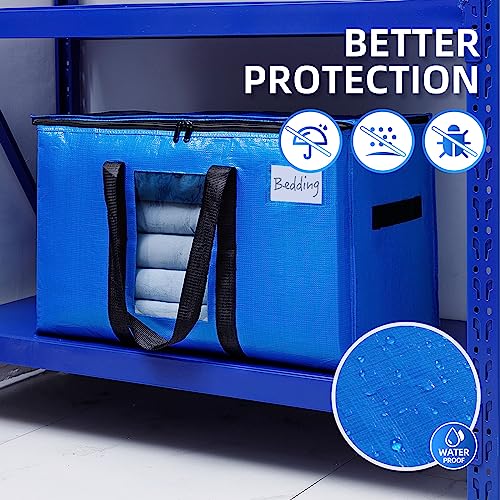 Extra Large Moving Bags with Zippers and Handles 93L Heavy Duty Totes
