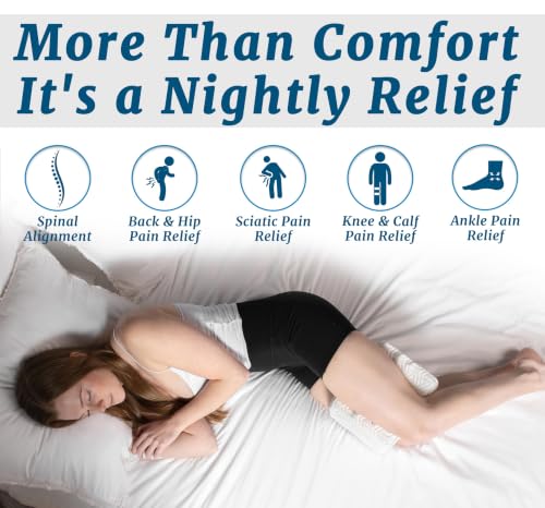 Orthopedic Knee Pillow for Side Sleepers - Pain Relief & Comfort