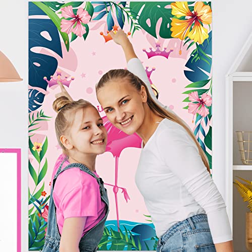Pin the Crown on the Flamingo Party Game with 24 Stickers and Blindfolds