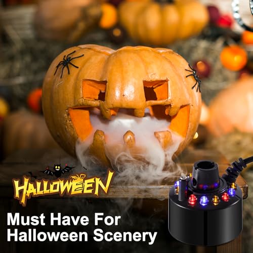LED Mist Maker Fogger with Splash Guard for Pond, Fountain, and Halloween Decor